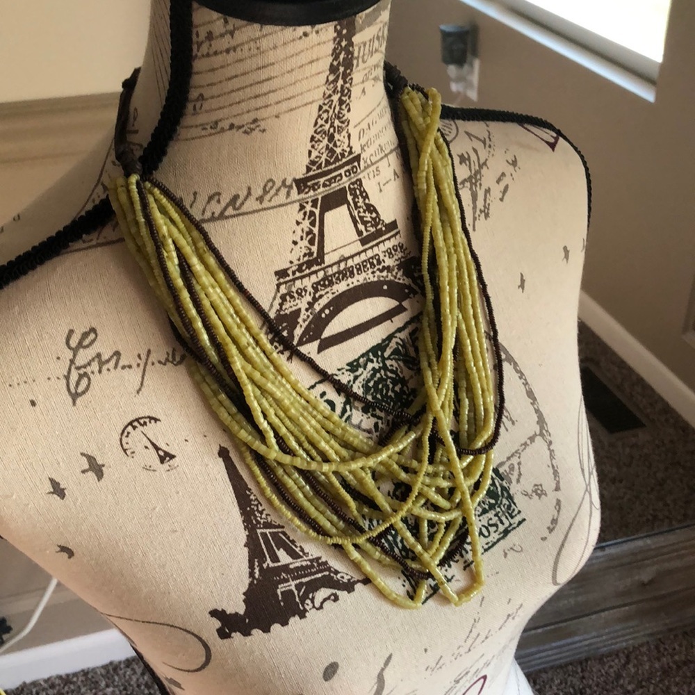 Kenneth Cole multi strand beaded necklace